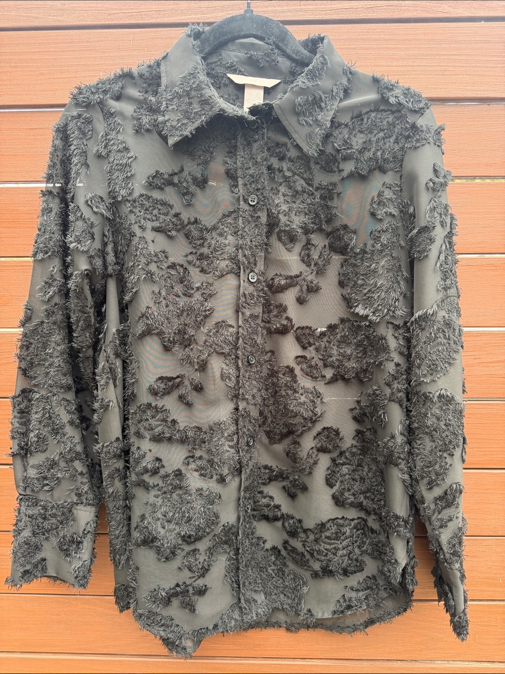 Women’s Black Textured Blouse